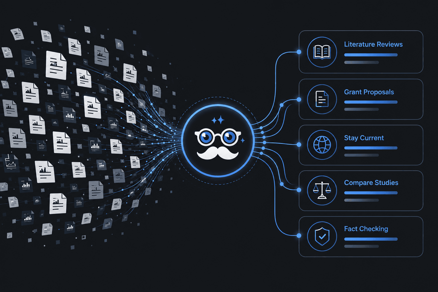 AI Research Assistant — keeps you current on fast-moving fields, surfaces new papers and flags contradicting studies