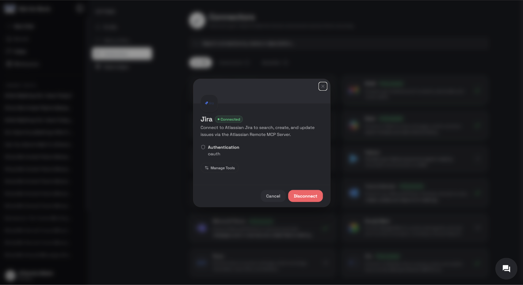 Ask the Genie Connectors dashboard showing Jira with a Connected status